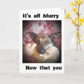 人生は**ぼやけ**『お前は去った!』 カード (黄色い花)