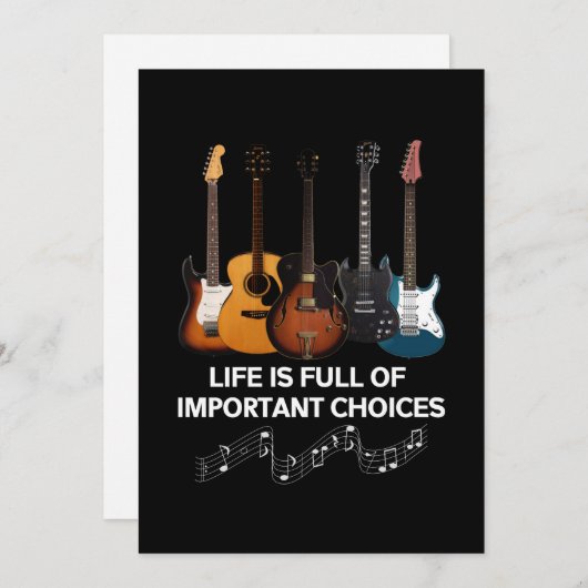 人生は、ギター愛好者の大切な選択に満ちている シーズンカード (正面/裏面)