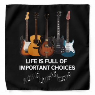 人生は、ギター愛好者の大切な選択に満ちている バンダナ