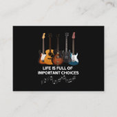 人生は、ギター愛好者の大切な選択に満ちている 名刺 (正面)