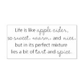 人生はApple Ciderの気持ちゴム印のようなものだ ラバースタンプ (インプリント)