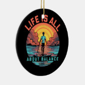 人生はSUPパッド上のバランスのパドルボーダーについてすべて セラミックオーナメント (右)