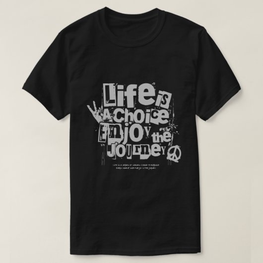 人生はTシャツ楽しむの旅の選択である Tシャツ (デザイン正面)
