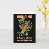 人生への言語アメリカの手話 カード (黄色い花)