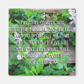 人生もっと豊かに， John 10:10, Bible Verse マグネット (正面)