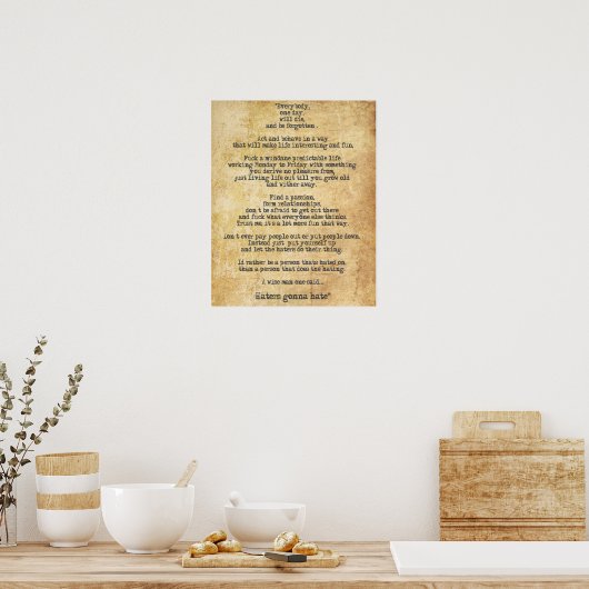 人生やる気を起こさせるに関するZyzz引用文 ポスター (キッチン)