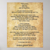 人生やる気を起こさせるに関するZyzz引用文 ポスター (正面)