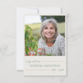 人生よく住んでいる正方形の写真中立の葬儀 サンキューカード (正面)