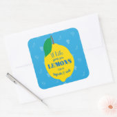 人生よもし与えりレモン、テキーラと塩をつかむ スクエアシール (封筒)