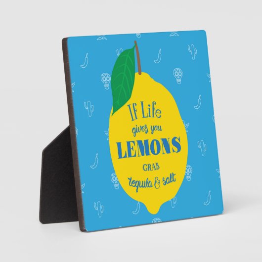 人生よもし与えりレモン、テキーラと塩をつかむ フォトプラーク (正面)
