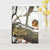 人生よりも大きな夢を持つリトルスクエア カード (黄色い花)