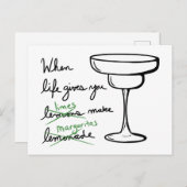 人生よ与えりレモンズライムはマルガリータを作る ポストカード (正面/裏面)