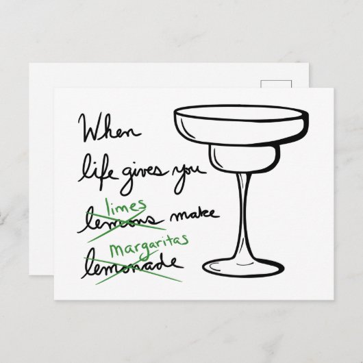 人生よ与えりレモンズライムはマルガリータを作る ポストカード (正面/裏面)