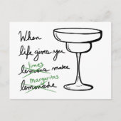 人生よ与えりレモンズライムはマルガリータを作る ポストカード (正面)