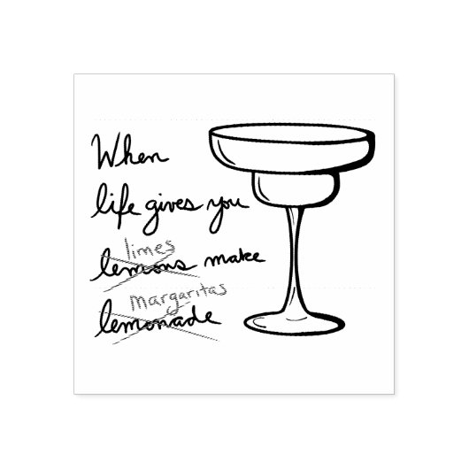 人生よ与えりレモンズライムはマルガリータを作る ラバースタンプ (インプリント)