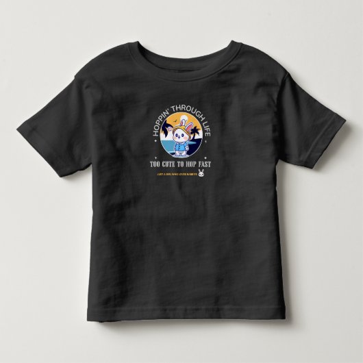 人生をぴょんぴょんと トドラーTシャツ (正面)