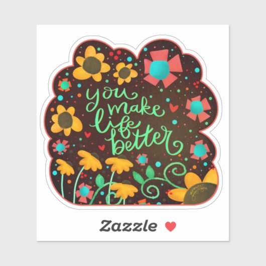 人生をより良いフローラおもしろいインスピレーション シール (シート)