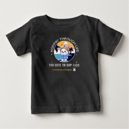 人生をハッピーホップ ベビーTシャツ