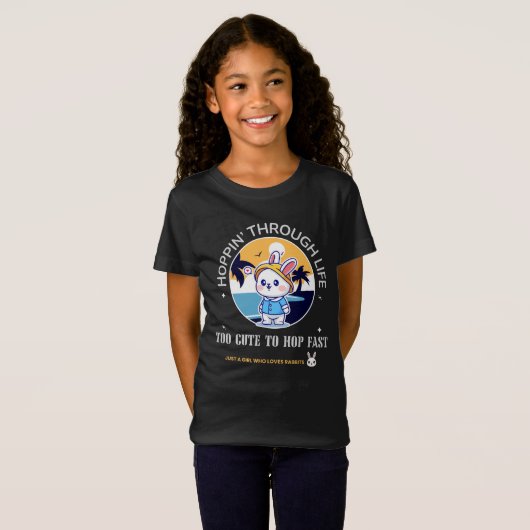 人生をハッピーホップ Tシャツ (正面フル)