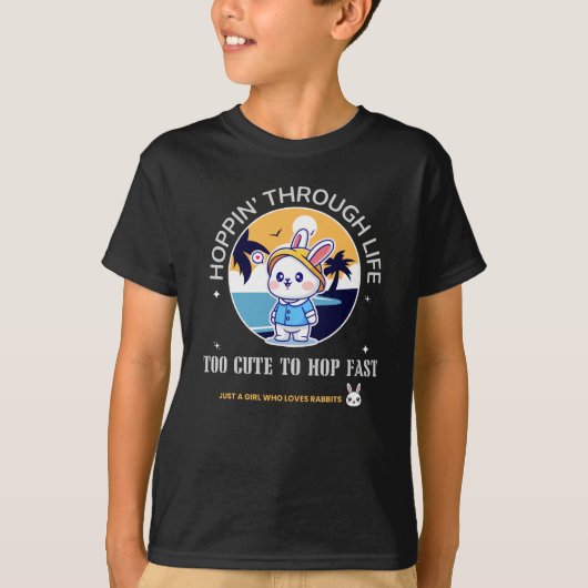 人生をハッピーホップ Tシャツ (正面)