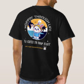人生をハッピーホップ Tシャツ (裏面)