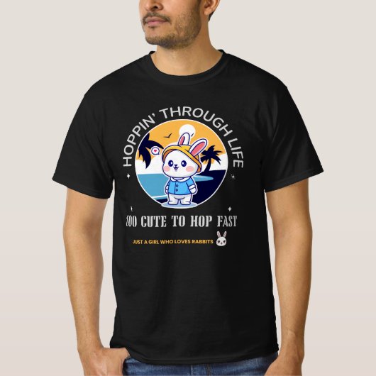 人生をハッピーホップ Tシャツ (正面)
