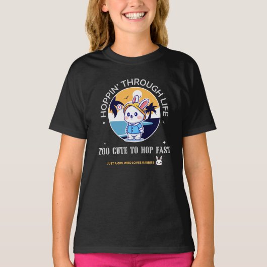 人生をハッピーホップ Tシャツ (正面)