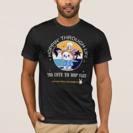 人生をハッピーホップ Tシャツ