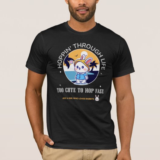 人生をハッピーホップ Tシャツ (正面)