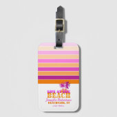 人生をビーチ パーソナライズされた ラゲッジタグ (正面縦)