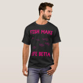 人生をベタにするのは魚 Tシャツ (正面フル)
