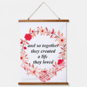 人生を一緒に作ること 吊り下げ型タペストリー (正面)