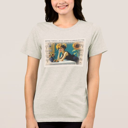 人生を乗り切るおもしろい- トライブレンドＴシャツ (正面)