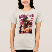 人生を冒険に – バイクライダー トライブレンドTシャツ (正面)