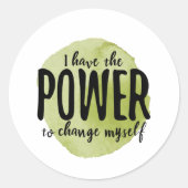 人生を受け入れやる気を起こさせるるための自己愛ことわざ ラウンドシール (正面)