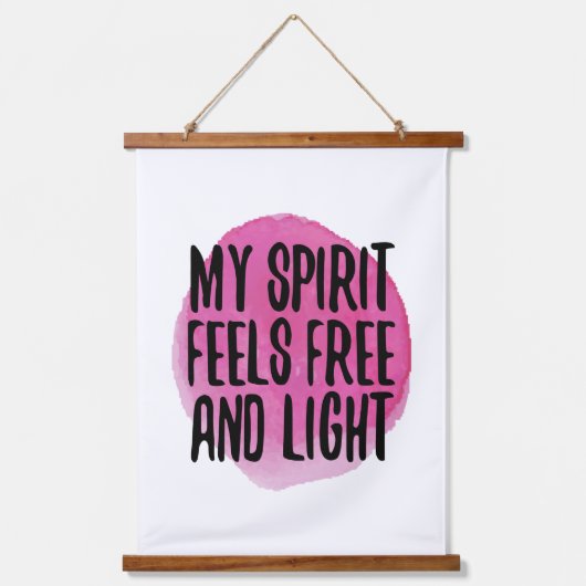 人生を受け入れるための自己愛のインスピレーション 吊り下げ型タペストリー (正面)