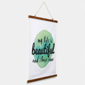 人生を受け入れるための自己愛の肯定 吊り下げ型タペストリー (傾斜あり)