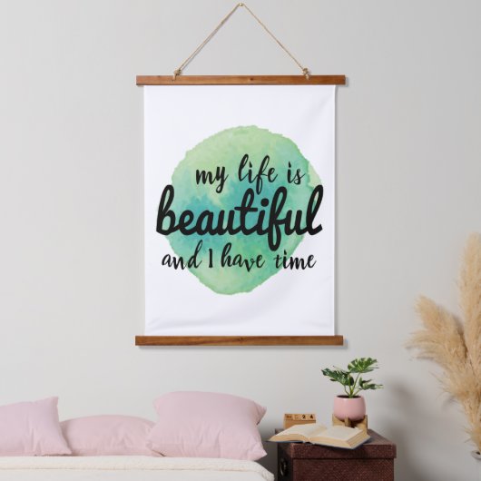 人生を受け入れるための自己愛の肯定 吊り下げ型タペストリー (寝室)