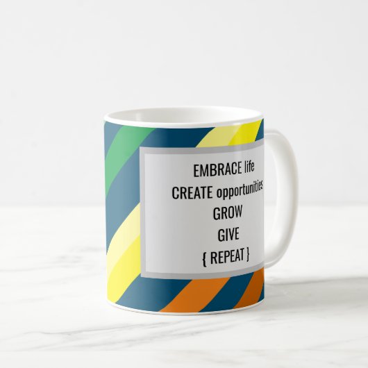 人生を受け入れる機会を生み出すコ与えーヒ コーヒーマグカップ (正面右)