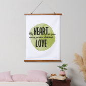 人生を受け入れ前向きるための自己の愛の感情 吊り下げ型タペストリー (寝室)