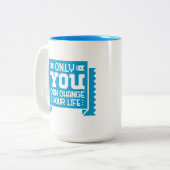 人生を変えられるのは君だけだ ツートーンマグカップ (正面左)