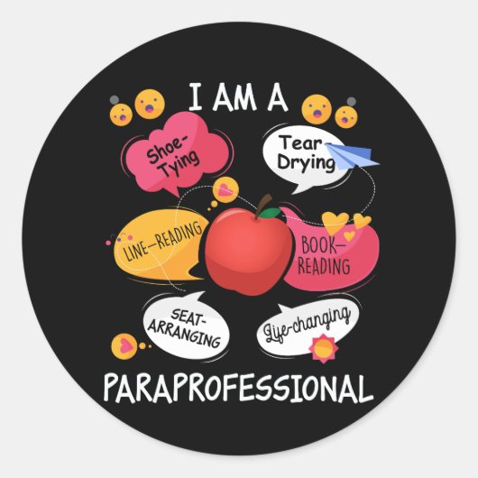人生を変えるParaprofessional - Para Squad Parapr ラウンドシール (正面)