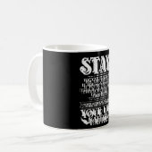 人生を守る予防啓発グラフィック コーヒーマグカップ (正面左)