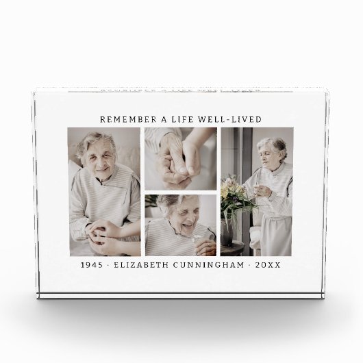 人生を思い出モダンすシンプルる4コラージュ フォトブロック (正面)