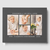 人生を思い出モダンすシンプルる4写真コラージュ ゲストブック (正面)