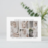 人生を思い出モダンすシンプルる4写真コラージュ サンキューカード (スタンド正面)