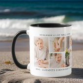 人生を思い出モダンすシンプルる4写真コラージュ マグカップ