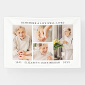 人生を思い出モダンすシンプルる4写真コラージュ 横断幕 (横)