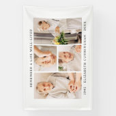 人生を思い出モダンすシンプルる4写真コラージュ 横断幕 (縦)