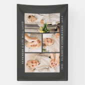 人生を思い出モダンすシンプルる4写真コラージュ 横断幕 (縦)